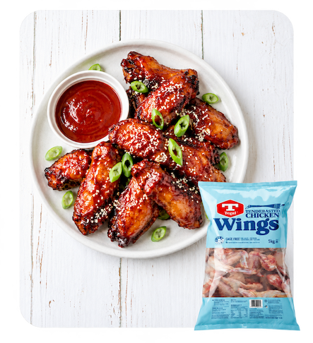 sticky wings to share.