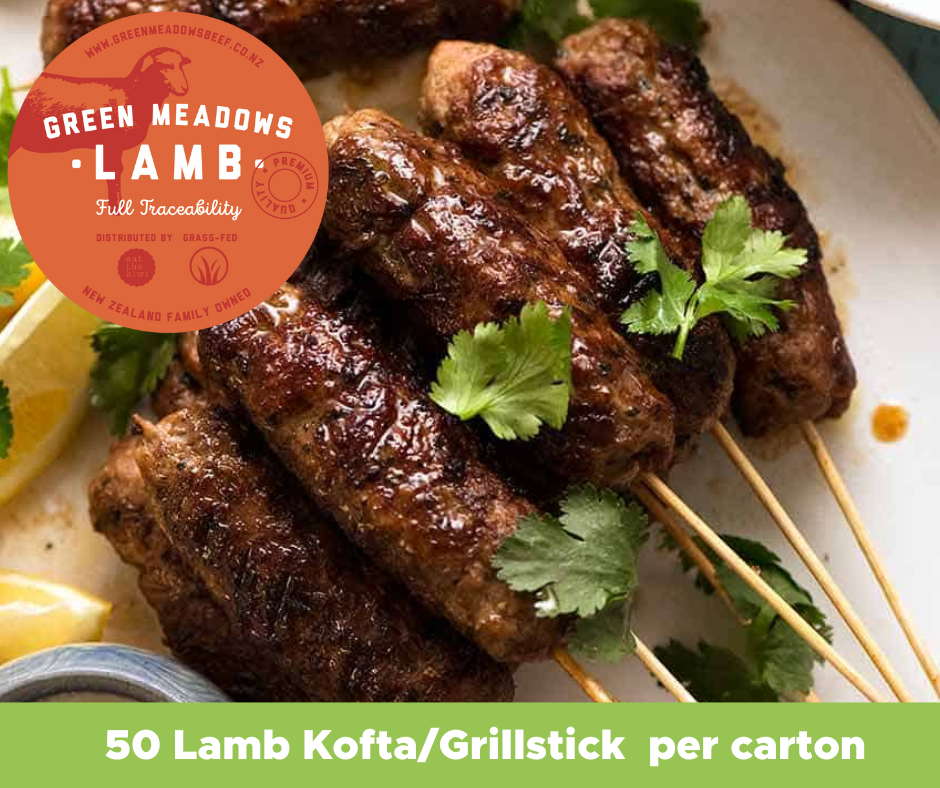 Green Meadows Lamb Koftas/ grill sticks 50 per box 3.5kg