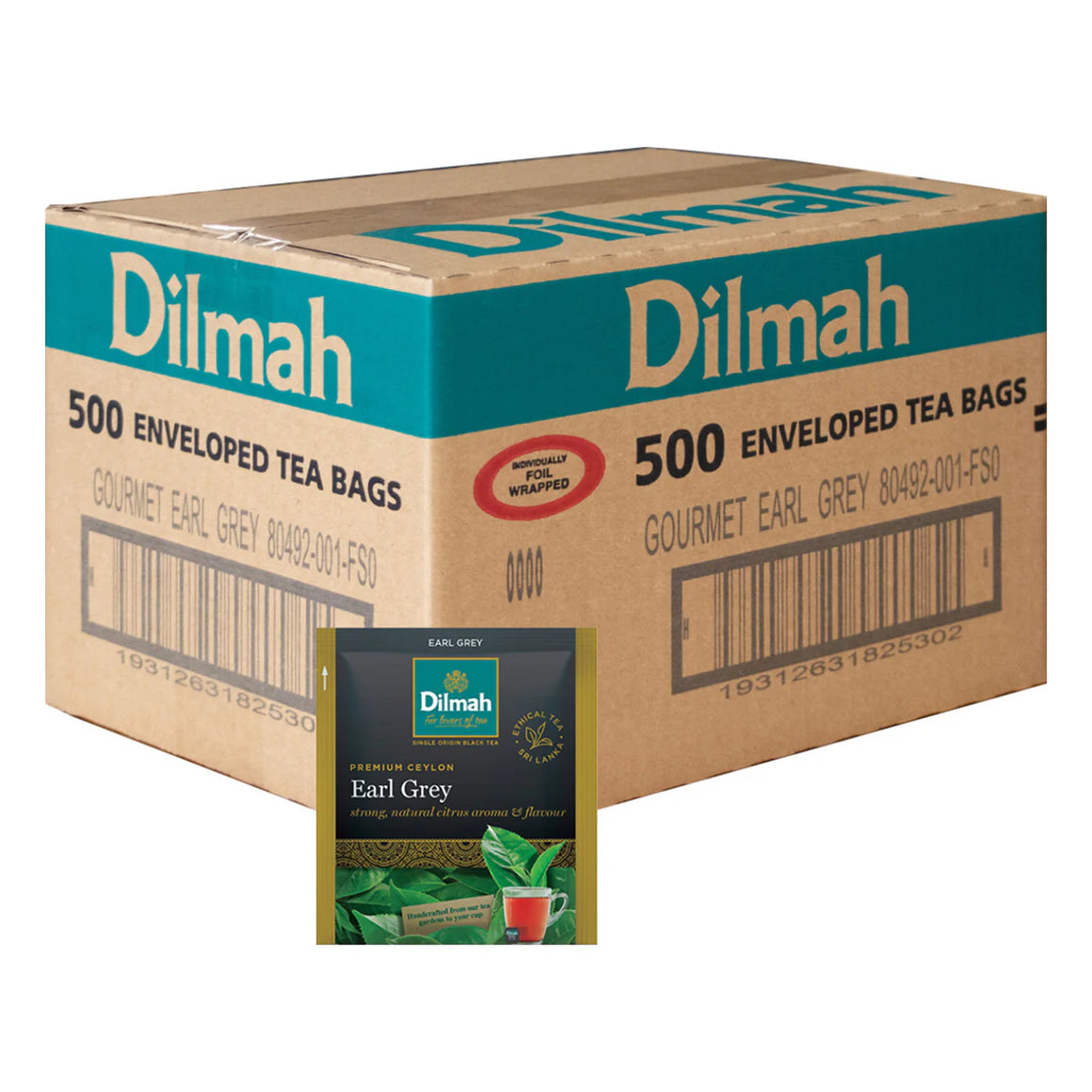Dilmah Earl Grey Black Tea 500 Foil Enveloped Teabags