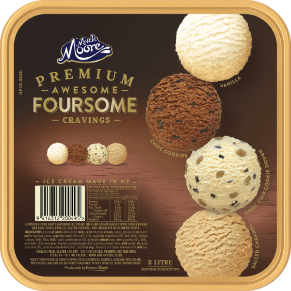 Ice Cream, Much Moore Premium Awesome Foursome Craving 2L