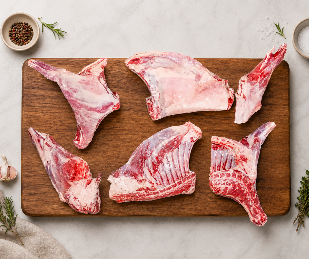 Frozen, Mildura Goat Meat Bone In, 6-way cut, under 12kg (average 19-20kg carton)