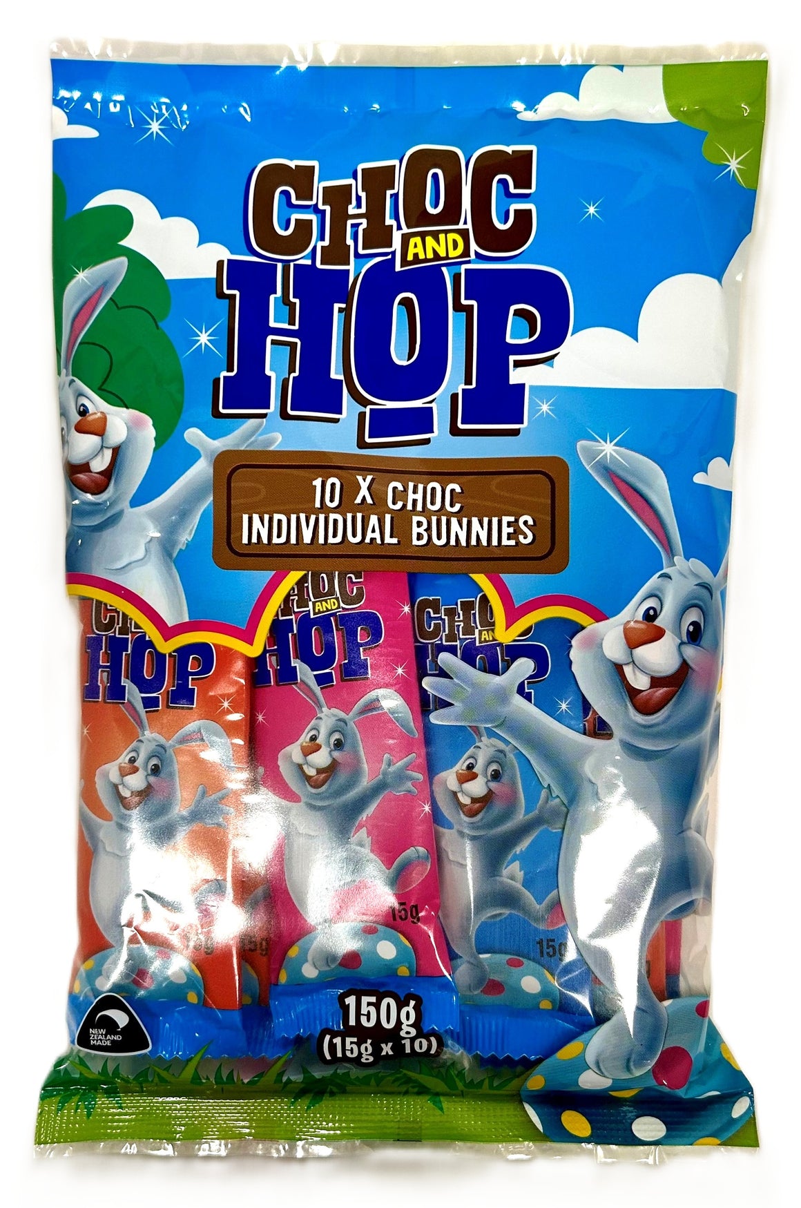 WVC Choc N Hop Bunny share bag 150g (10x15g bunnies) x 24