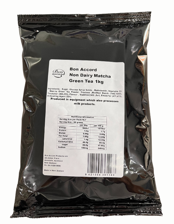 Bon Accord, Non-Dairy Vegan Japanese Matcha Powder 1kg