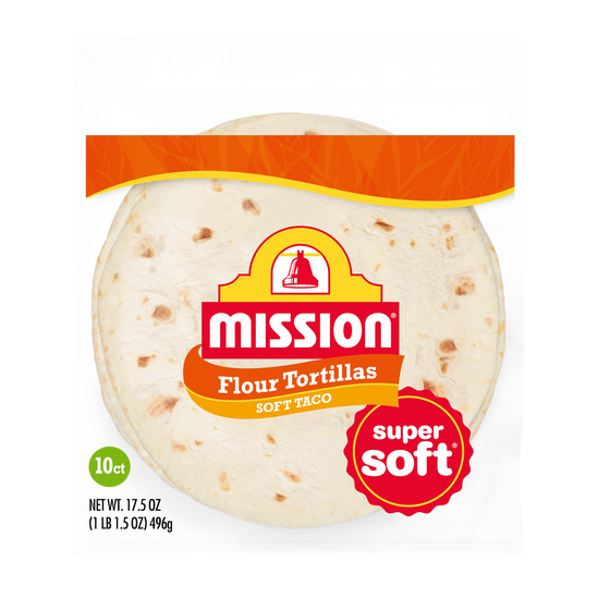 Mission 10- inch Flour Tortilla Wraps 10 sheets per pack