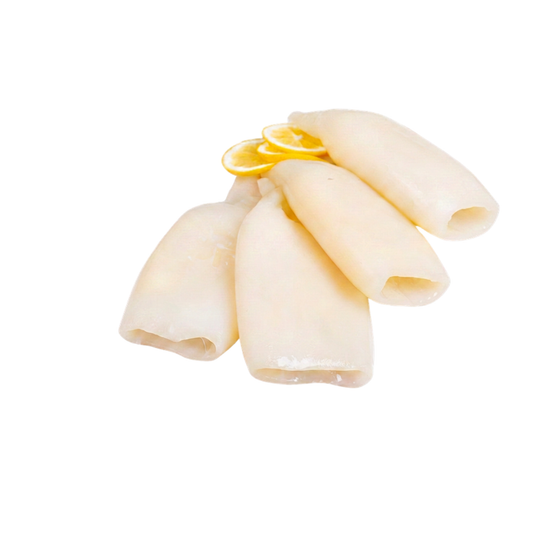 (1099) Squid Tubes Skin Off U10, 5kg (Pacific, white box)