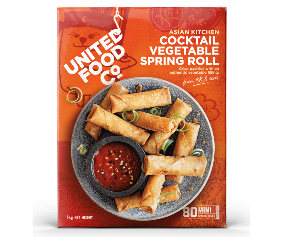 (2810) United Food Co Vegetable Spring Roll 1kg, 80pcs