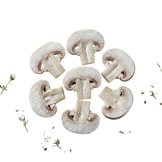Frozen Mushrooms Sliced IQF - free flow box 10kg
