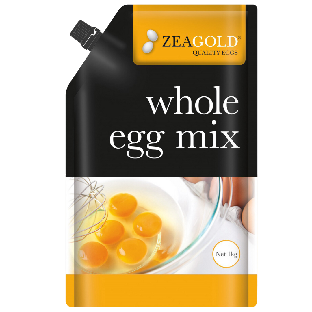 Whole Egg Frozen and Pasteurized 1Kg Pouch
(20 Medium Egg per KG)