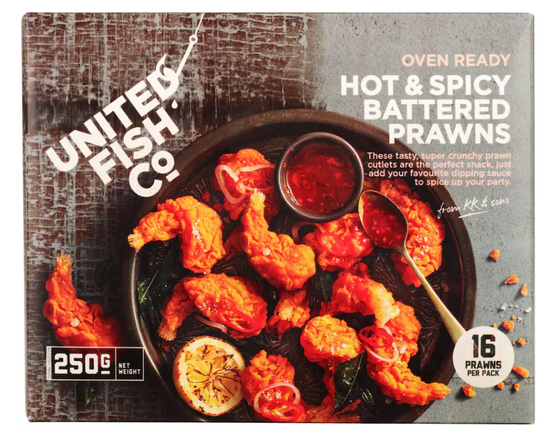 Hot & Spicy Battered Prawns, 250gm, 16 prawn