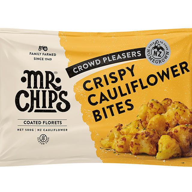 (DIS) Mr Chips Crowd Pleasers Coated Cauliflower Bites 500g