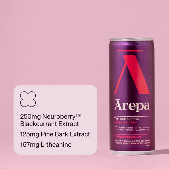 Arepa Performance - full flavour Black Currant, Cans,  250ml