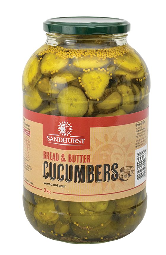 SANDHURST Bread N Butter Pickled Cucumbers 2kg