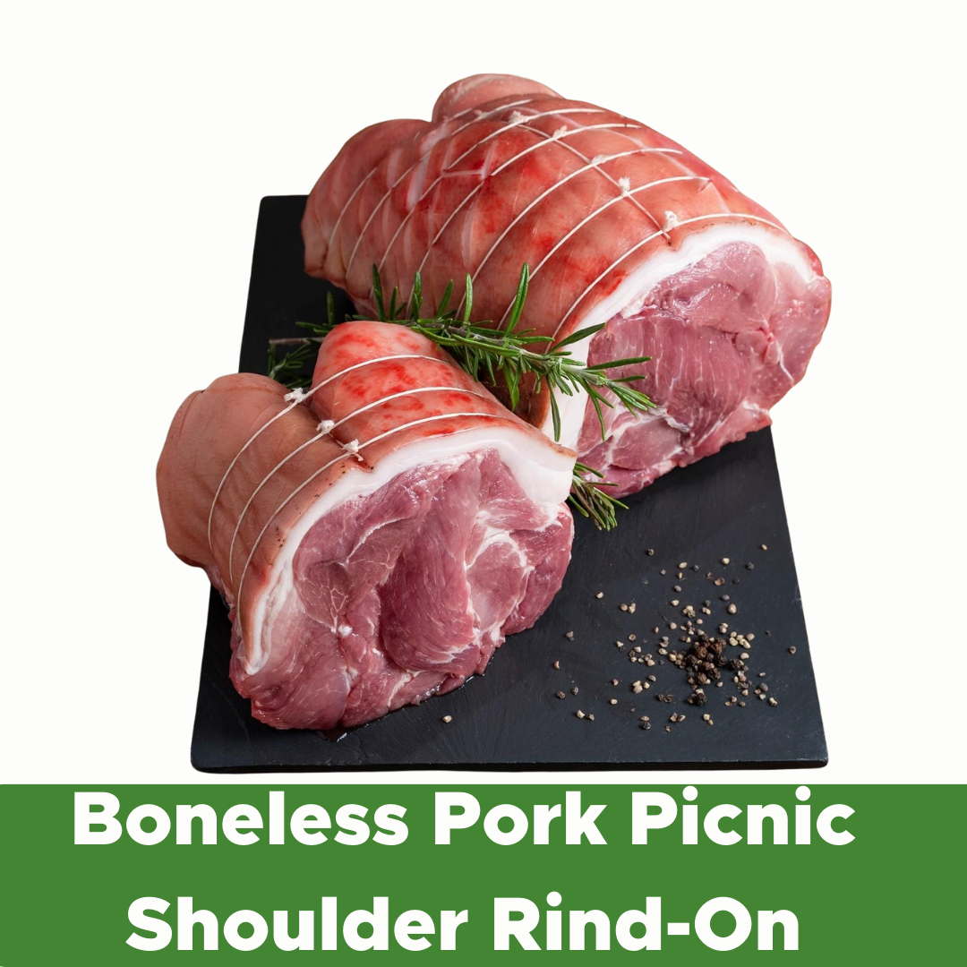 Sevent Point, Boneless Pork Picnic Shoulder Rind Average weight 4kg - 6kg-On, price per kg