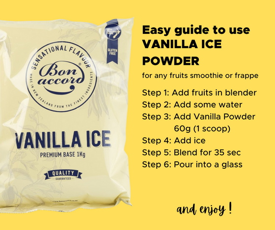 Bon Accord Vanilla Ice premium powder 1kg, Gluten Free