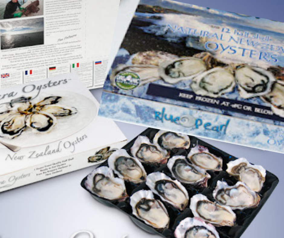 Blue Pearl Oysters One dozen per tray, 60-75 mm