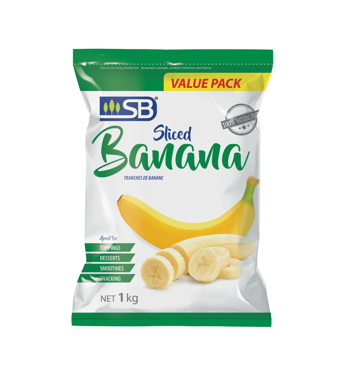 Frozen Banana Sliced 1kg