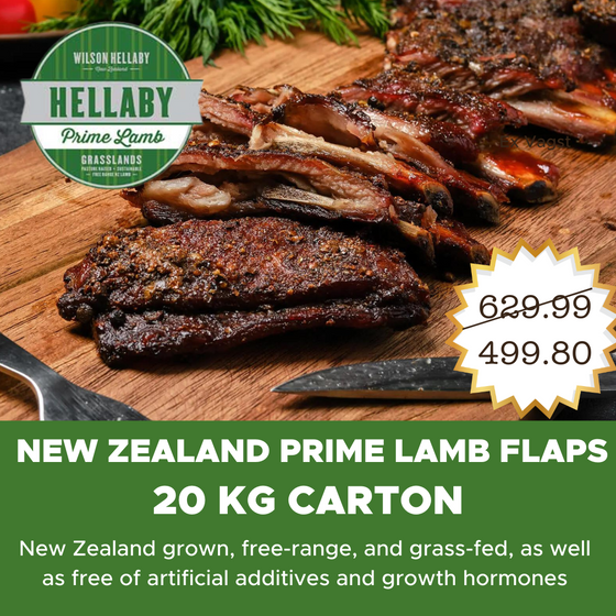 Hellaby Prime Lamb Flaps Price per kilo Carton purchase only