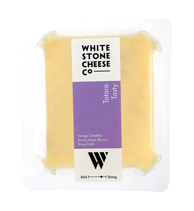 Whitestone Totara Tasty Vintage Cheddar slice 100g