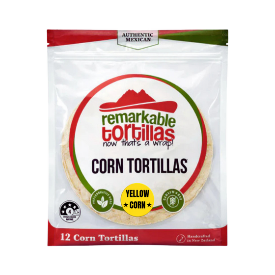 Remarkable Tortillas, Authentic Mexican Corn Tortillas 130mm, Vegan/Gluten free.