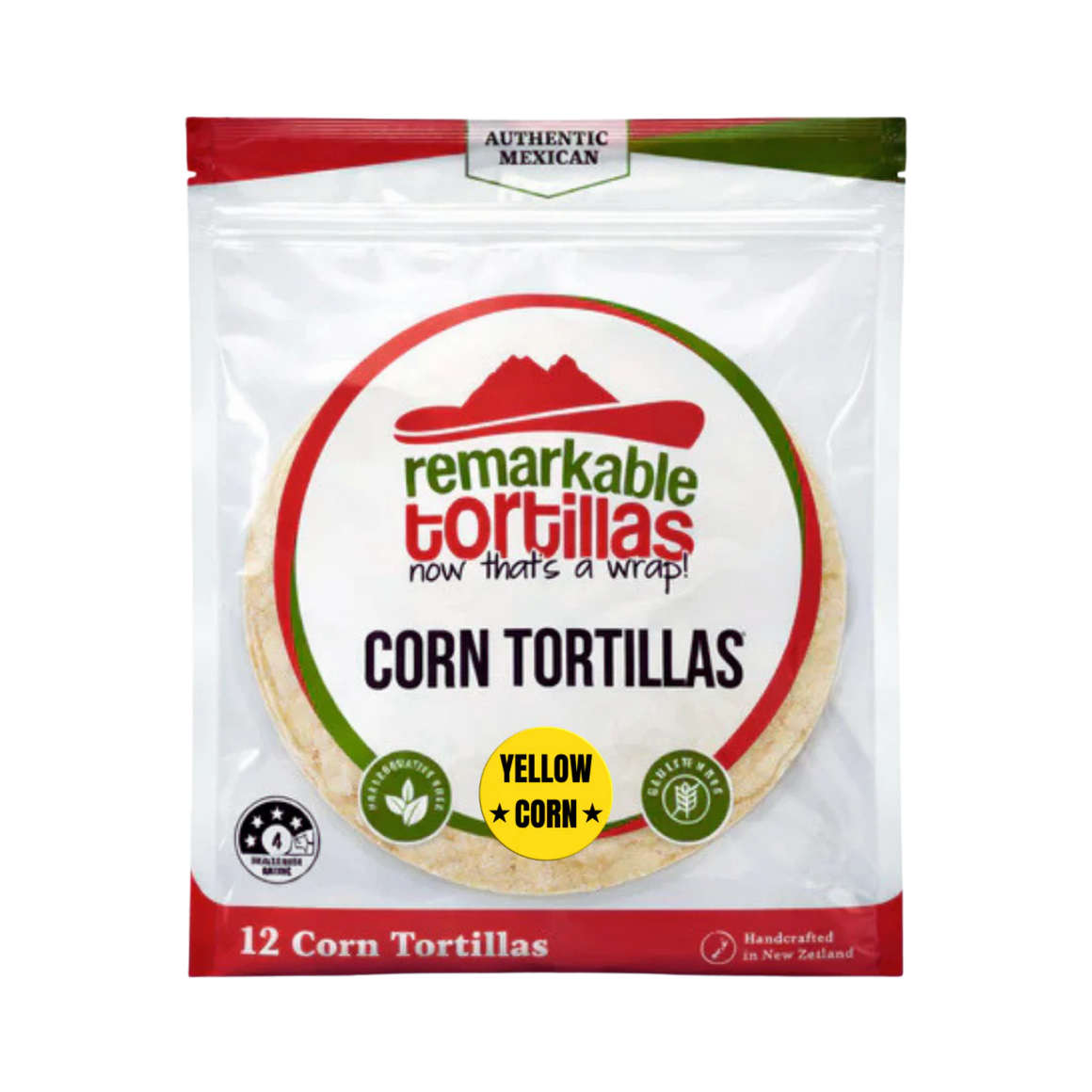 Remarkable Tortillas, Authentic Mexican Corn Tortillas 130mm, Vegan/Gluten free.