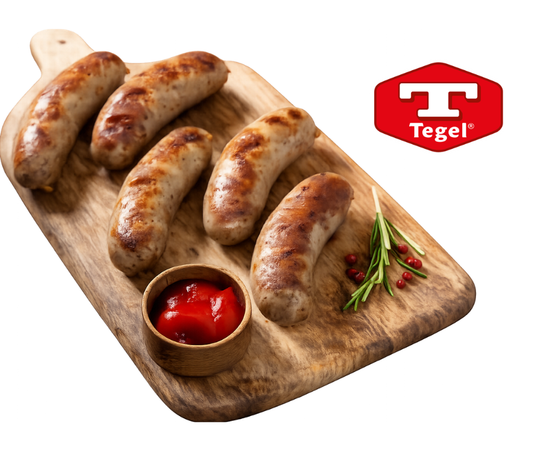 (DIS) Tegel Precooked Chicken "Breakfast Sausage" 30g, Garlic & Herbs 1kg