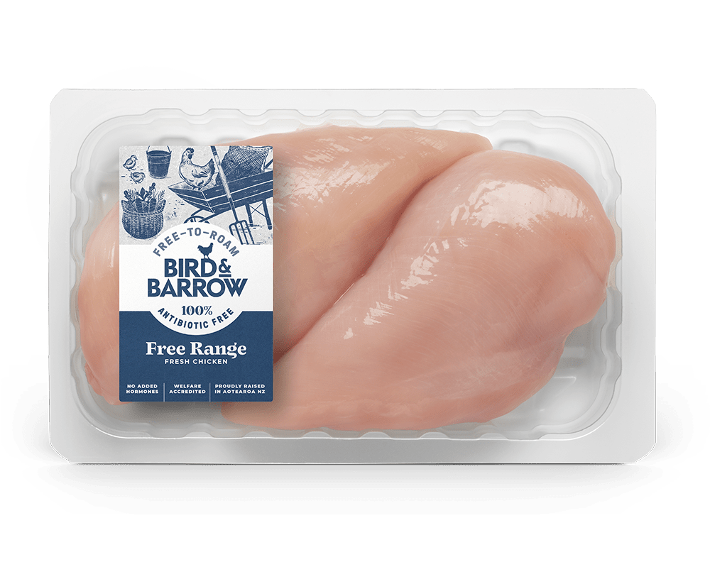 NZ Bird and barrow Free Range Chicken Free Range Breast skin off  2PCs