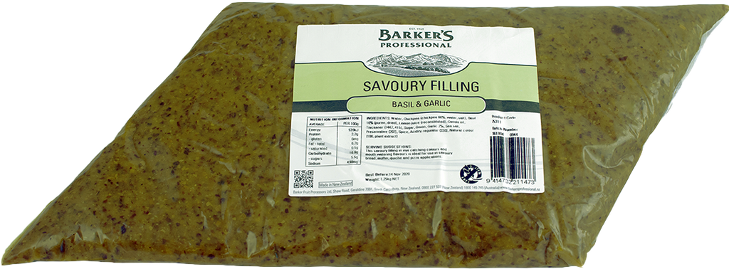 Barkers Pesto Basil and Garlic savory filling 1.25kg