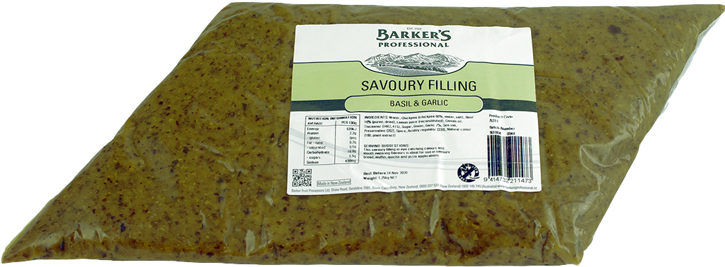 Barkers Pesto Basil and Garlic savoury  filling 1.25kg