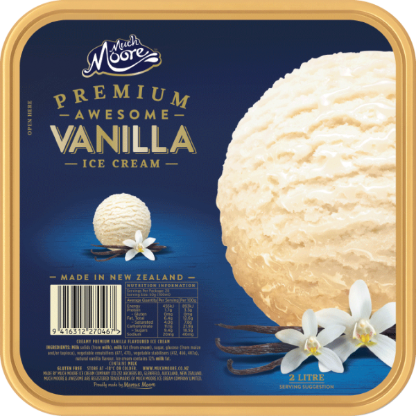 Ice Cream, Much Moore Premium Awesome Vanilla Creamy 2L