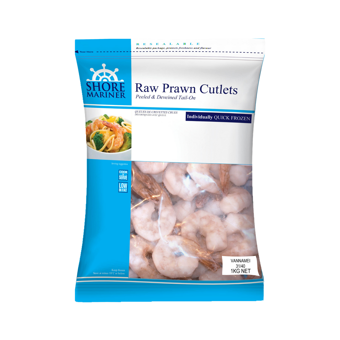 Raw Prawn Cutlet 31/40 1kg, Shore