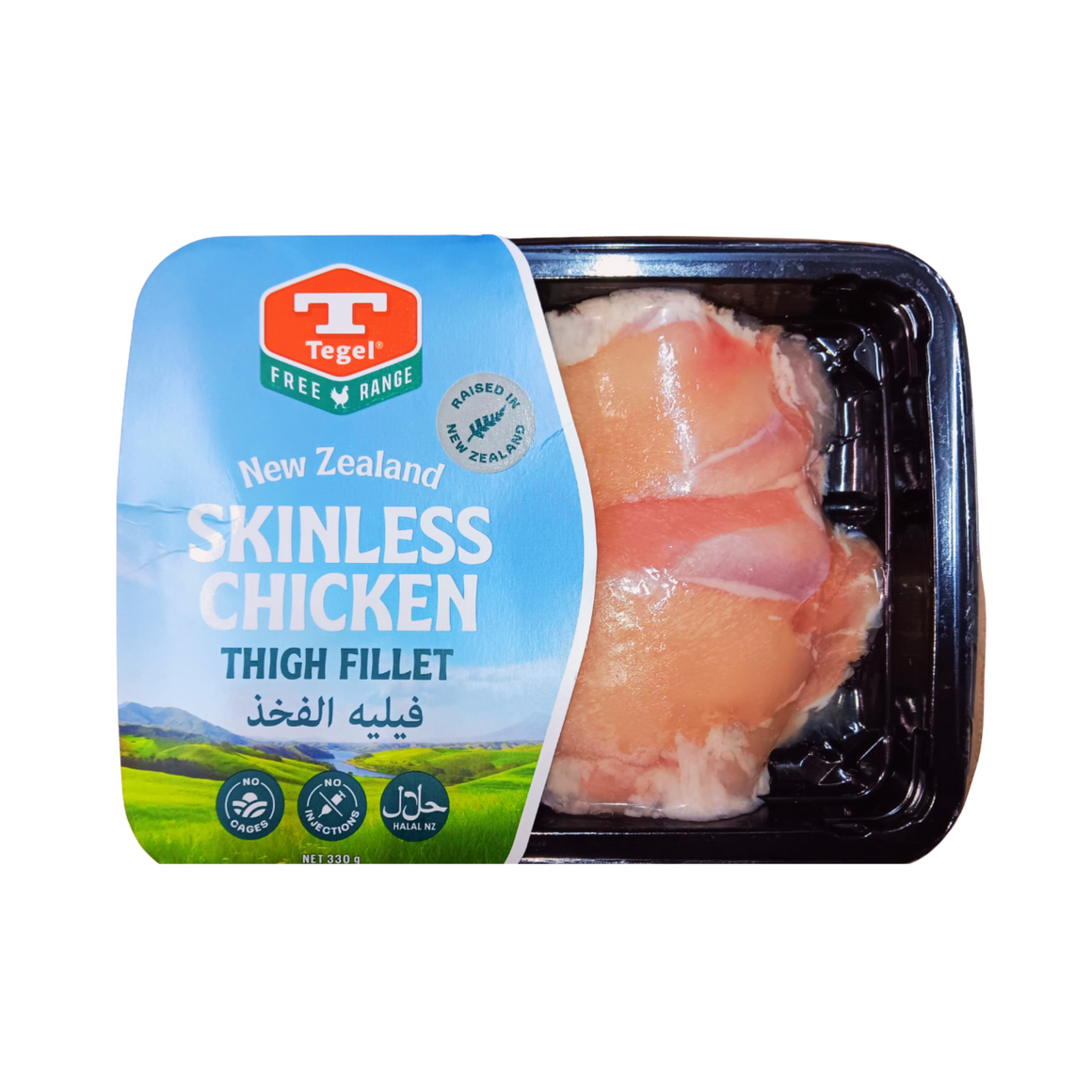 Tegel Free Range Chicken Skinless Thigh Fillet, 330g