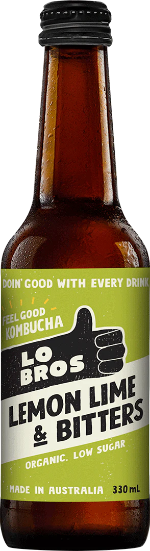 (DIS) Lo Bros organic kombucha lemon lime bitters 330ml