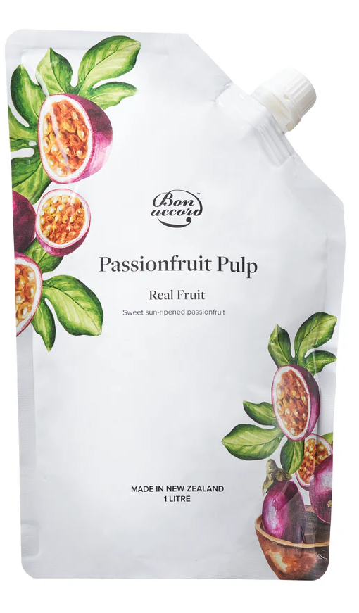 Bon Accord, Passionfruit Pulp, Seedless, real fruit, 1L