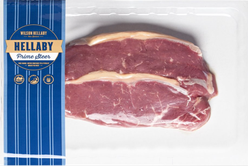 Hellaby BEEF SIRLOIN STEAK  
395gm-426gm  $35-$38 PER PACK 
 Price below per/KG