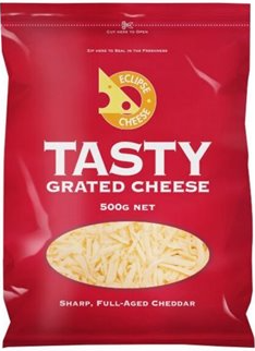 Milligans NZ Grated Tasty Cheddar Cheese 500g