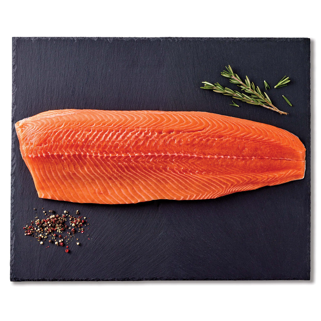 Salmon Fillets Atlantic  Skin on, Boneless Price /KG (1.7 - 1.9 kg) Each - Gold Pack