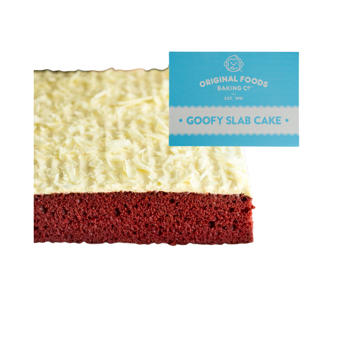 Goofy - Red Velvet Iced Slab Cake 3.1kg, vegan