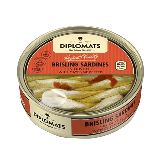 Sardines in Olive Oil with Cayenne Pepper Diplomats (160g)