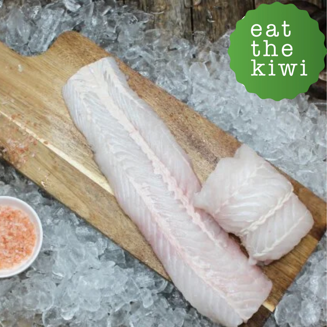 NZ Hoki Fish Portions Fillet, Skinless, 6.8kg free flow box (average 115-175grams per fillet)