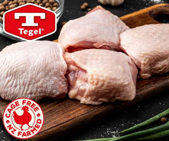Tegel Free Flow Chicken Thighs skin on Bone in  13kg, Cage Free