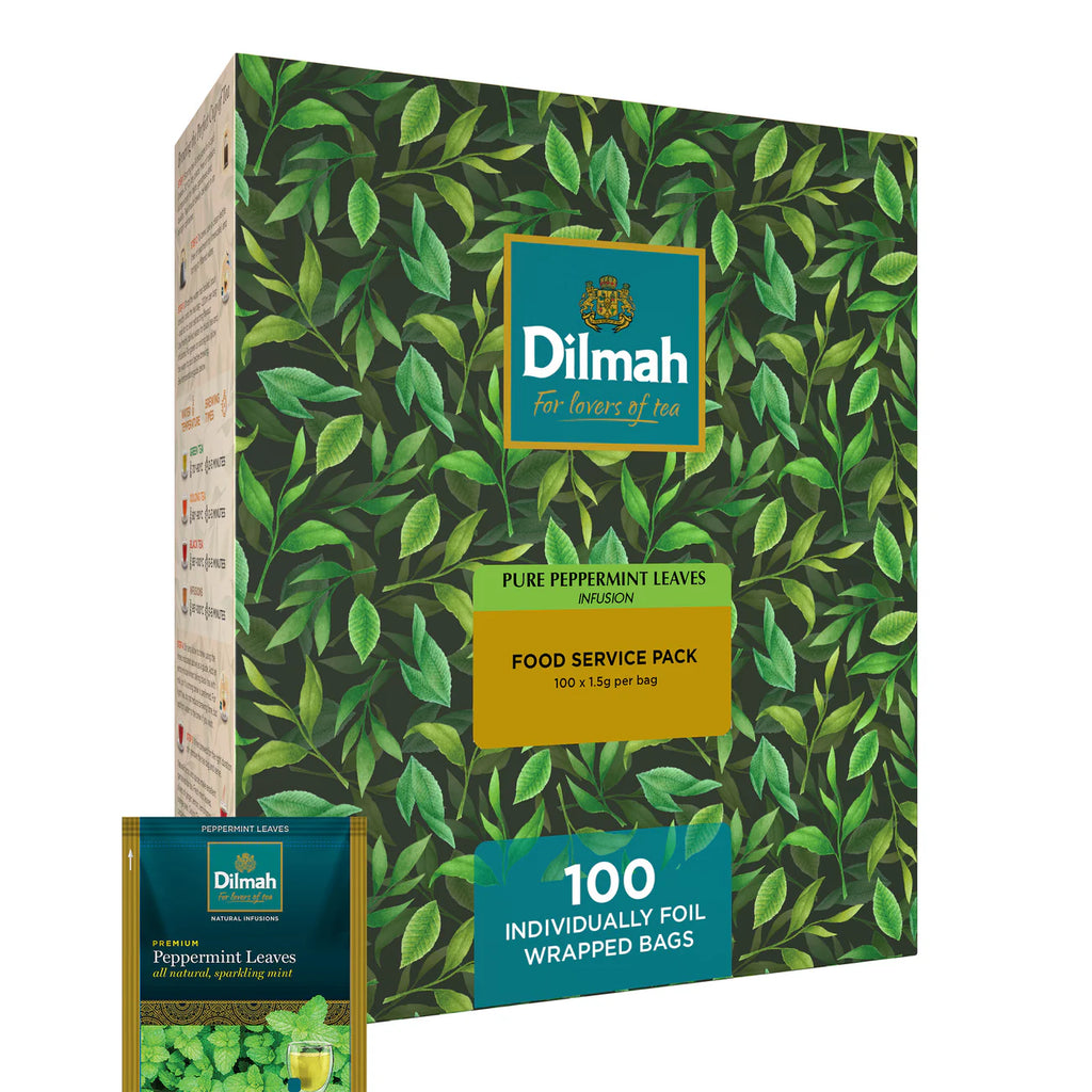 Dilmah Peppermint Infusion Tea. 100 Foil Envelope Teabags