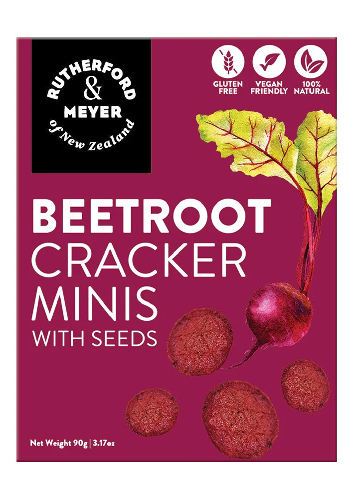 (DIS) R&M Crackers Minis 90g BEETROOT with seeds, GF