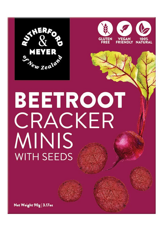 (DIS) R&M Crackers Minis 90g BEETROOT with seeds, GF
