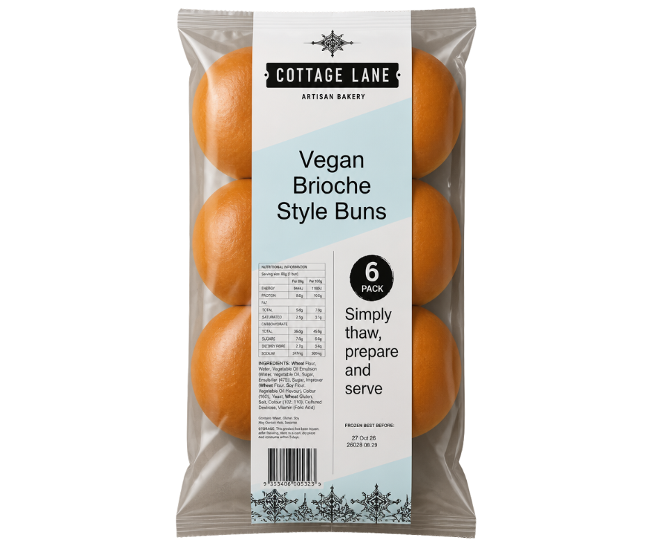 Brioche Style Burger Bun 6x80g (par-baking)