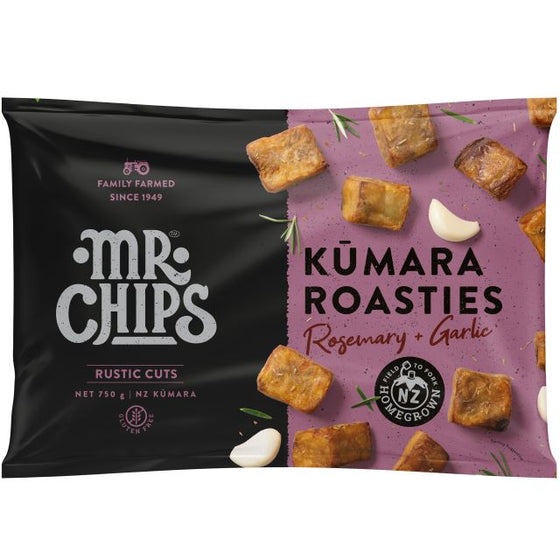 (DIS) Mr Chips Crowd Pleasers Kumara Roasties 750g (Rosemary & Garlic)
