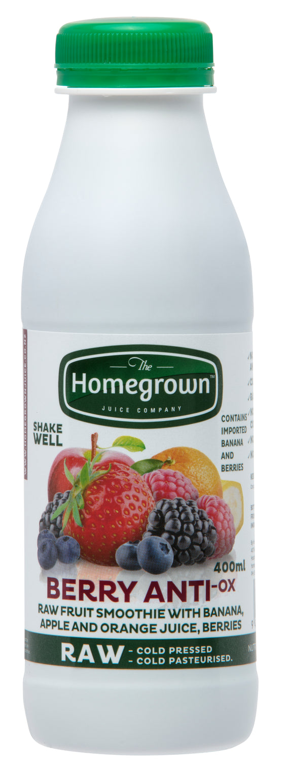 400ML Homegrown RAW cold pressed Pure Berry Anti- Ox  Smoothie