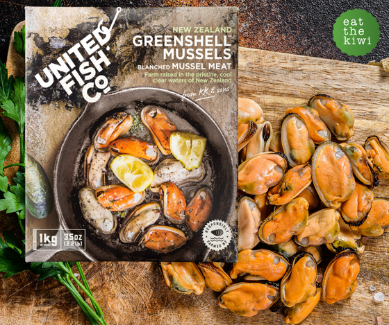 United Fish Co  Mussel Meat Small 80-100 pieces- 1kg