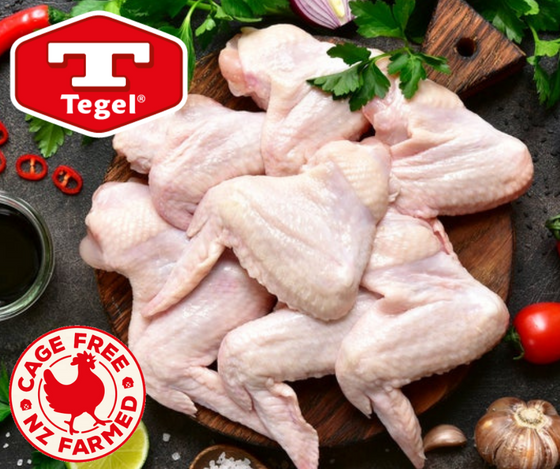 Tegel Free Flow Chicken Wings 13KG