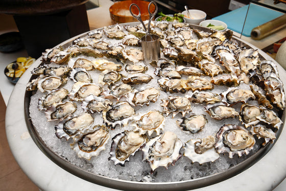 Mooloolah Oysters Box of  120 Size 75-90mm. 2.5 Dozen Tray x 4 Trays 4.91 per oyster