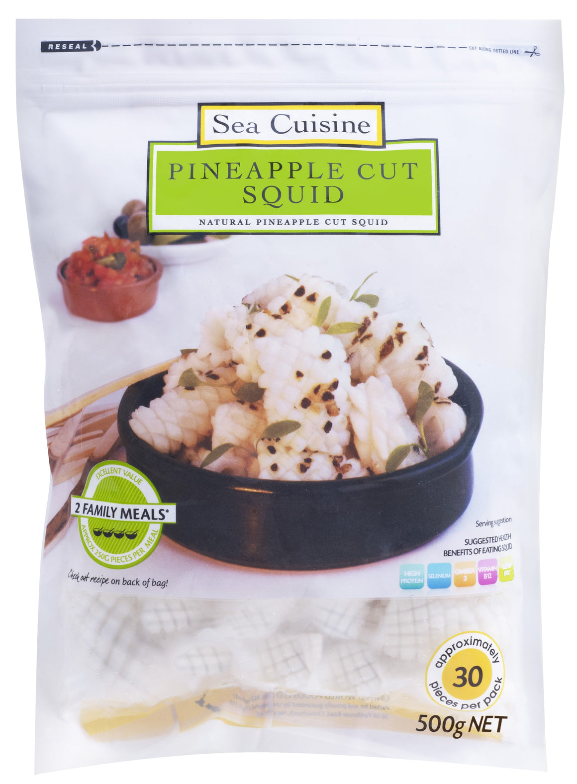 Squid Meat Pineapple Cut 500g (buy 20 save 10%)